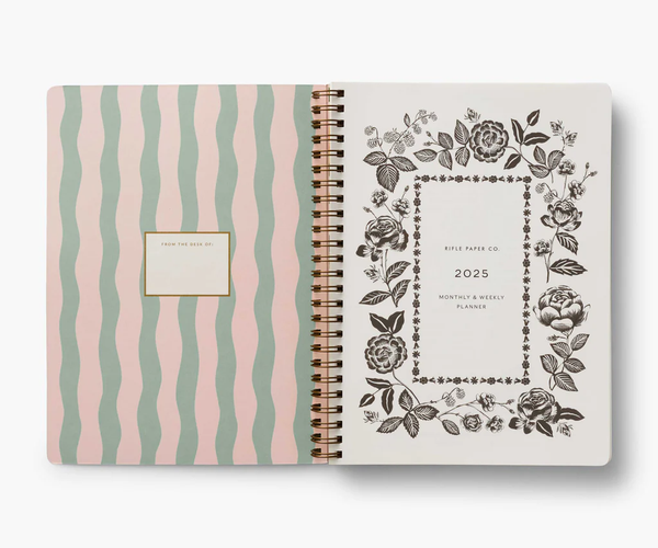 Rifle Paper Co. 2025 Roses 12-Month Softcover Spiral Planner