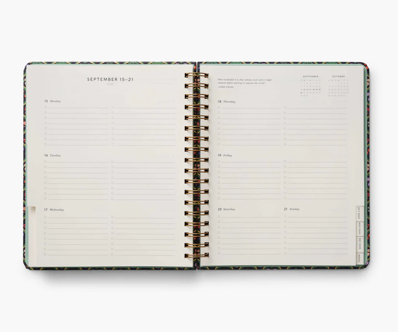 Rifle Paper Co. 2025 Estee 17-Month Academic Hardcover Spiral Planner