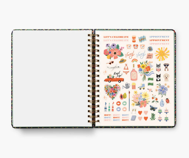 Rifle Paper Co. 2025 Estee 17-Month Academic Hardcover Spiral Planner