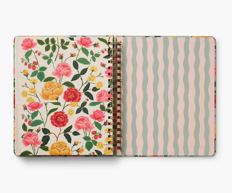 Rifle Paper Co. 2025 Roses 17-Month Academic Hardcover Spiral Planner