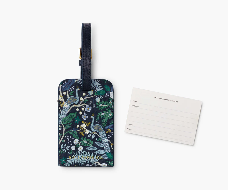 Rifle Paper Co. Peacock Luggage Tag