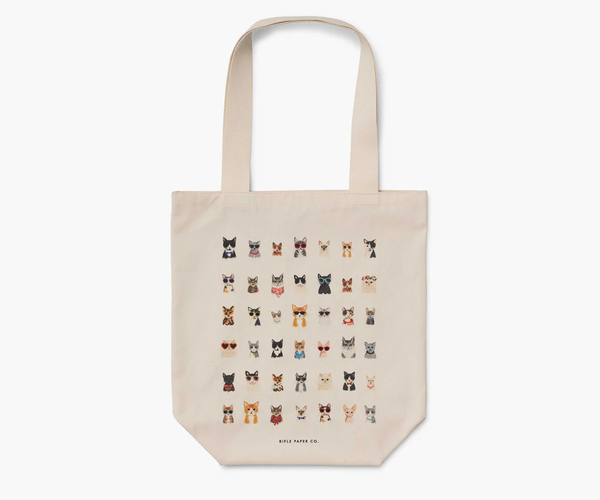 Rifle Paper Co. Cool Cats Canvas Tote Bag