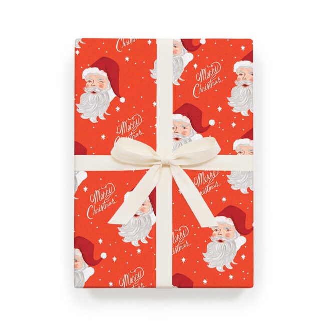 Rifle Paper Co. Roll of 3 Santa Wrapping Sheets