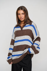 RISING SUN JERSEY - BROWN STRIPE