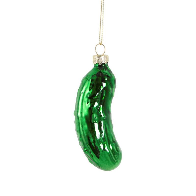 Sass and Belle Gherkin Shaped Bauble Green