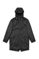 Rains Long Jacket W3 Black Grain