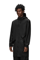 Rains Long Jacket W3 Black Grain