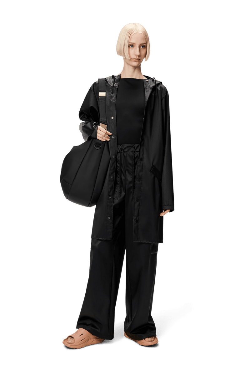 Rains Long Jacket W3 Black Grain