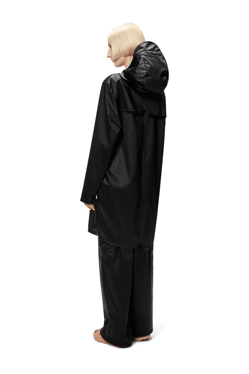 Rains Long Jacket W3 Black Grain