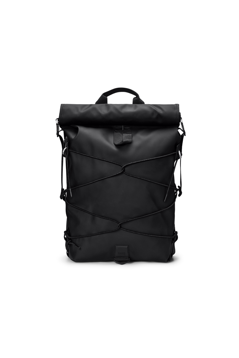 Rains Trail Cord Rolltop Backpack W3 Black
