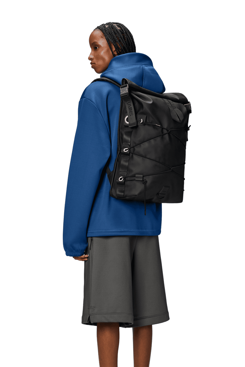 Rains Trail Cord Rolltop Backpack W3 Black