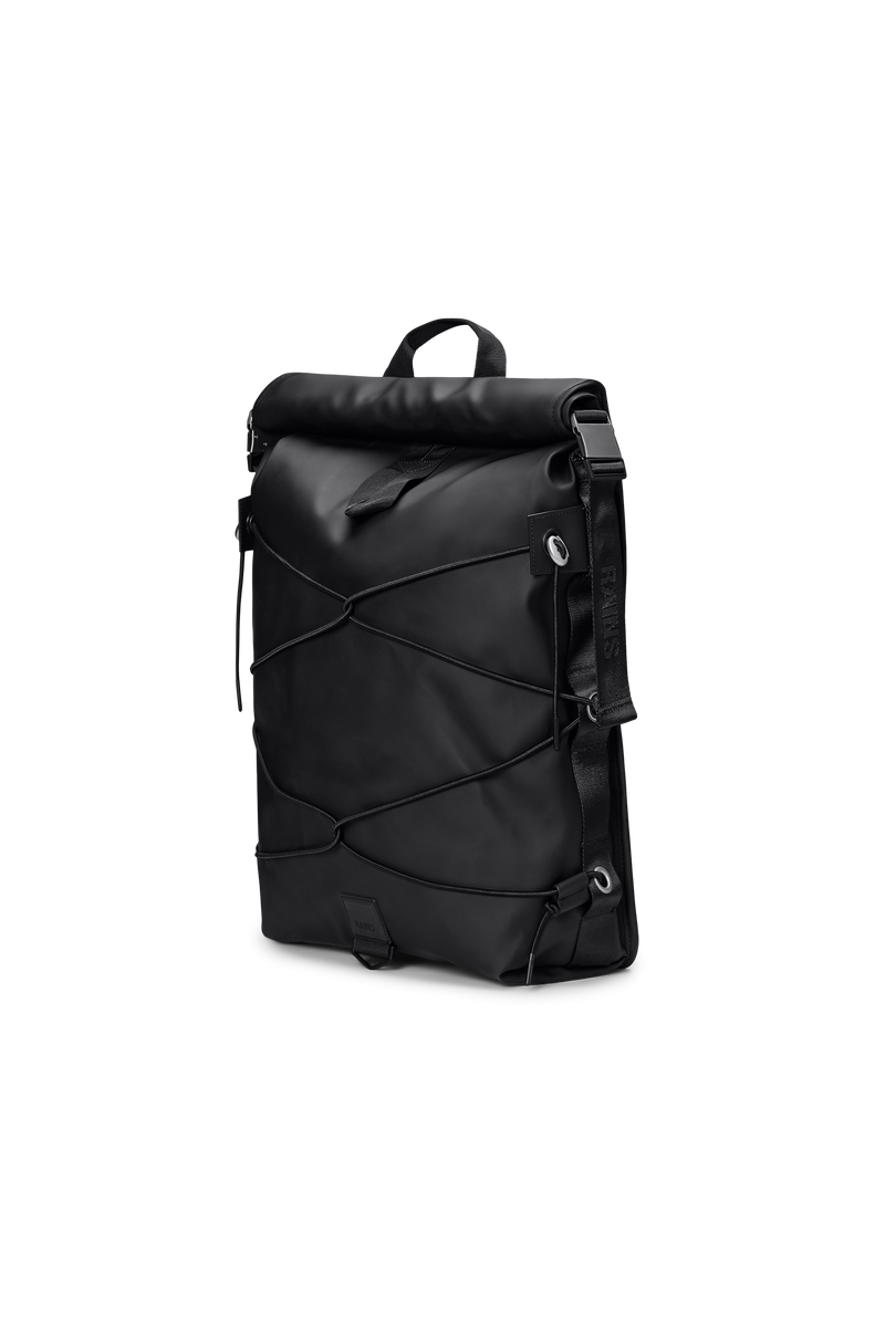 Rains Trail Cord Rolltop Backpack W3 Black