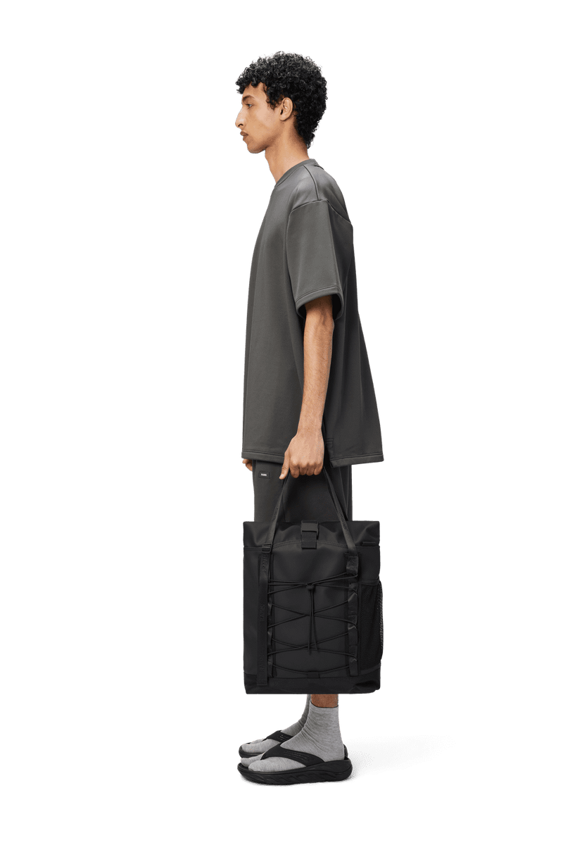 Rains Trail Rolltop Tote Bag W3 Black