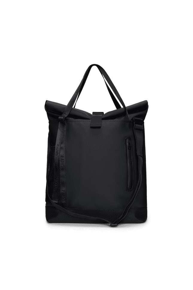 Rains Trail Rolltop Tote Bag W3 Black