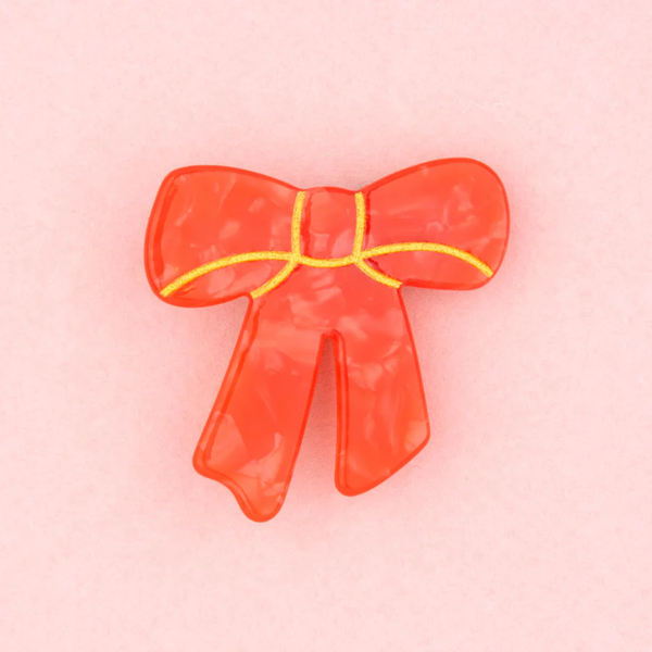 Red Bow Barrette