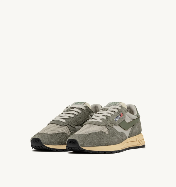 Reelwind Low Sneakers In Hunter And Pelican Nylon Suede (MAN)