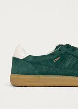 Rife Forest Green Leather Sneakers