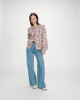 
Romantic cotton blouse with pattern fleur Valencia