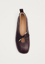 Rosalind Brown Leather Ballet Flats
