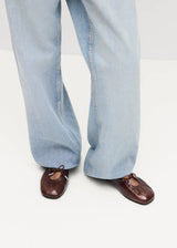 Rosalind Patent Brown Leather Ballet Flats