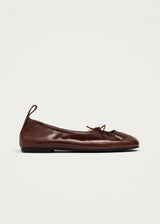 Rosalind Patent Brown Leather Ballet Flats