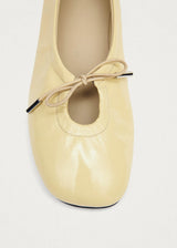 Rosalind Patent Vanilla Leather Ballet Flats