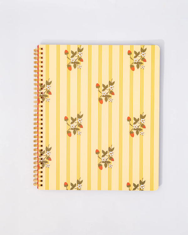 Rough Draft Large Notebook - Floral Stripe