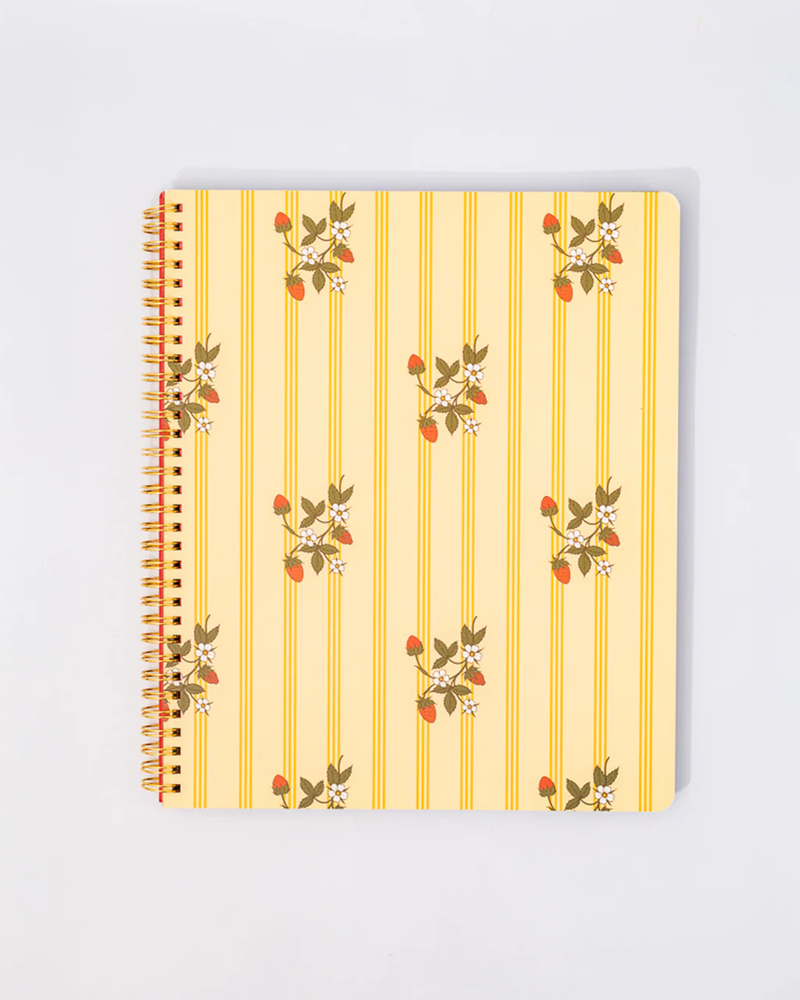Rough Draft Large Notebook - Floral Stripe