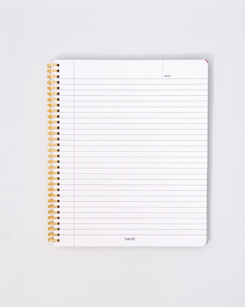 Rough Draft Large Notebook - Floral Stripe