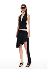 SAFARI MIDI SKIRT - NOIR