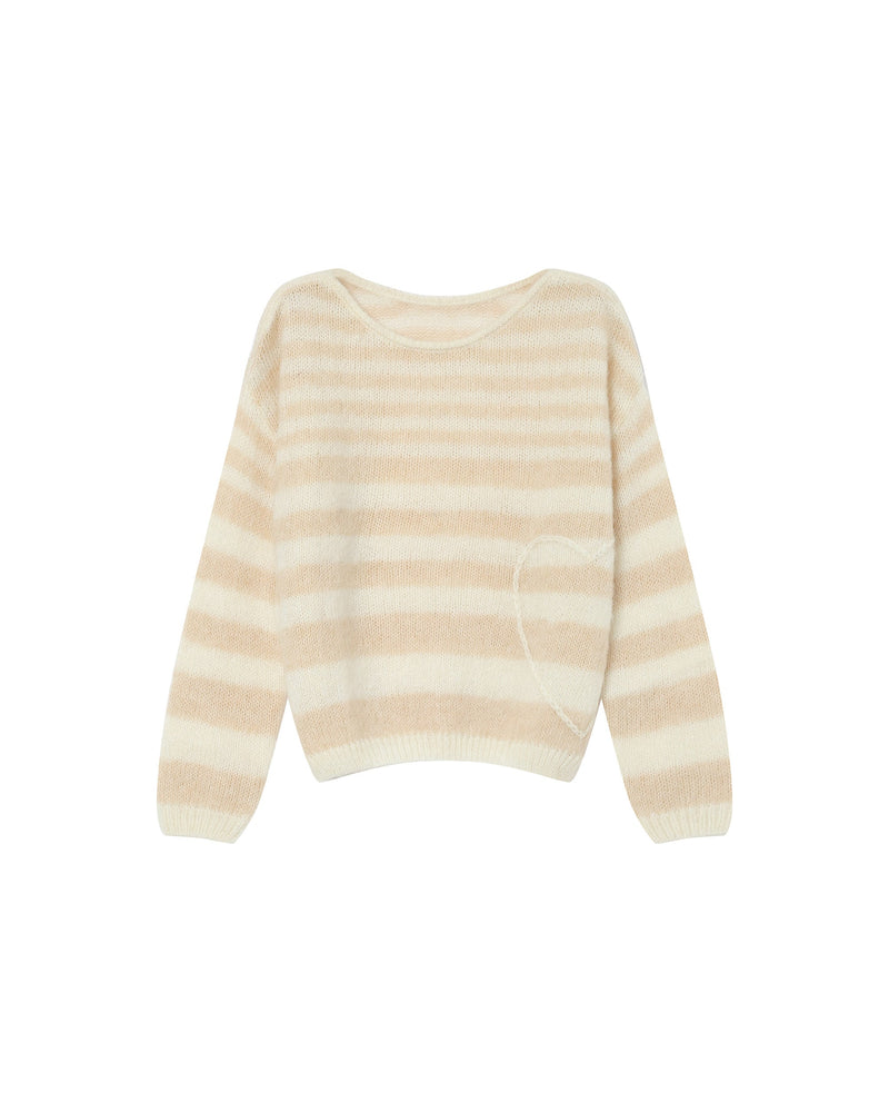 STRIPED SWEATER VANILLA SAND