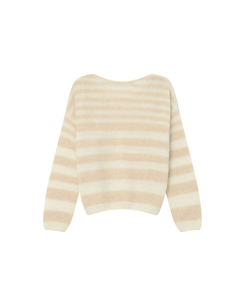 STRIPED SWEATER VANILLA SAND