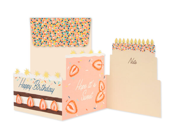 OOH DEER Cake Sliding Greeting Card