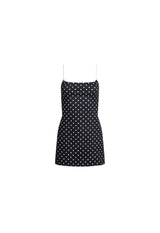 VOYAGE MINI DRESS - NOIR  POLKA