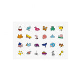  SET 2 NAIL POLISHES + 24 NAILSTICKERS FLAMINGO POLLY 