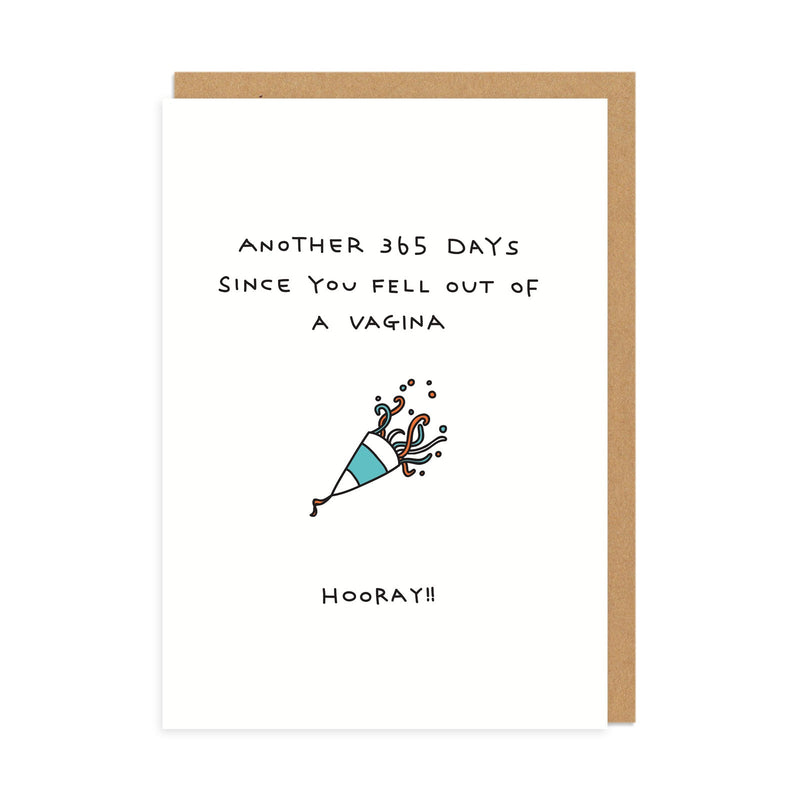 OOH DEER Fell Out Of A Vagina Greeting Card