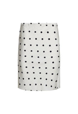 SHORELINE MIDI SKIRT - CREAM POLKA