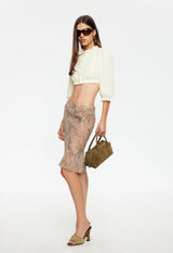 SHORELINE MIDI SKIRT - LEOPARD