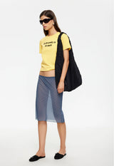 SHORELINE MIDI SKIRT - SMOKE CHECK