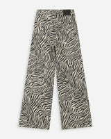 High-waist loose printed jeans zebre Socca