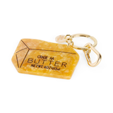 SOLAR ECLIPSE HAND PAINTED BUTTER BAG CHARM KEYCHAIN