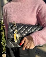 SOLAR ECLIPSE HAND PAINTED TAXICAB BAG CHARM KEYCHAIN