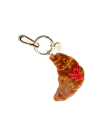 SOLAR ECLIPSE HAND PAINTED BOW CROISSANT BAG CHARM KEYCHAIN