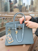 SOLAR ECLIPSE HAND PAINTED MOON TAROT CARD BAG CHARM KEYCHAIN