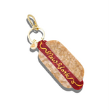 SOLAR ECLIPSE HAND PAINTED MINI NEW YORK HOTDOG BAG CHARM KEYCHAIN
