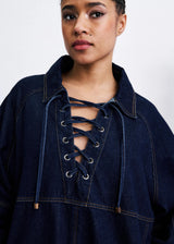 SORAE BLOUSE - MARINE BLUE