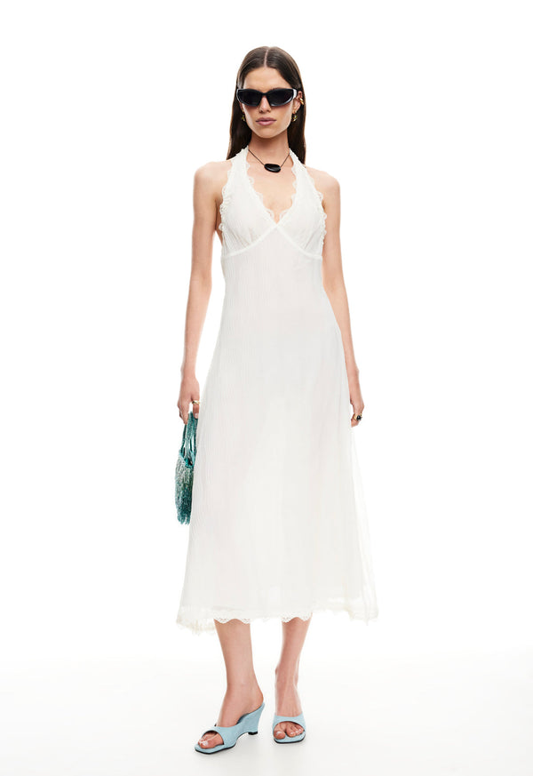 STARS ALIGN MIDI DRESS - CREAM