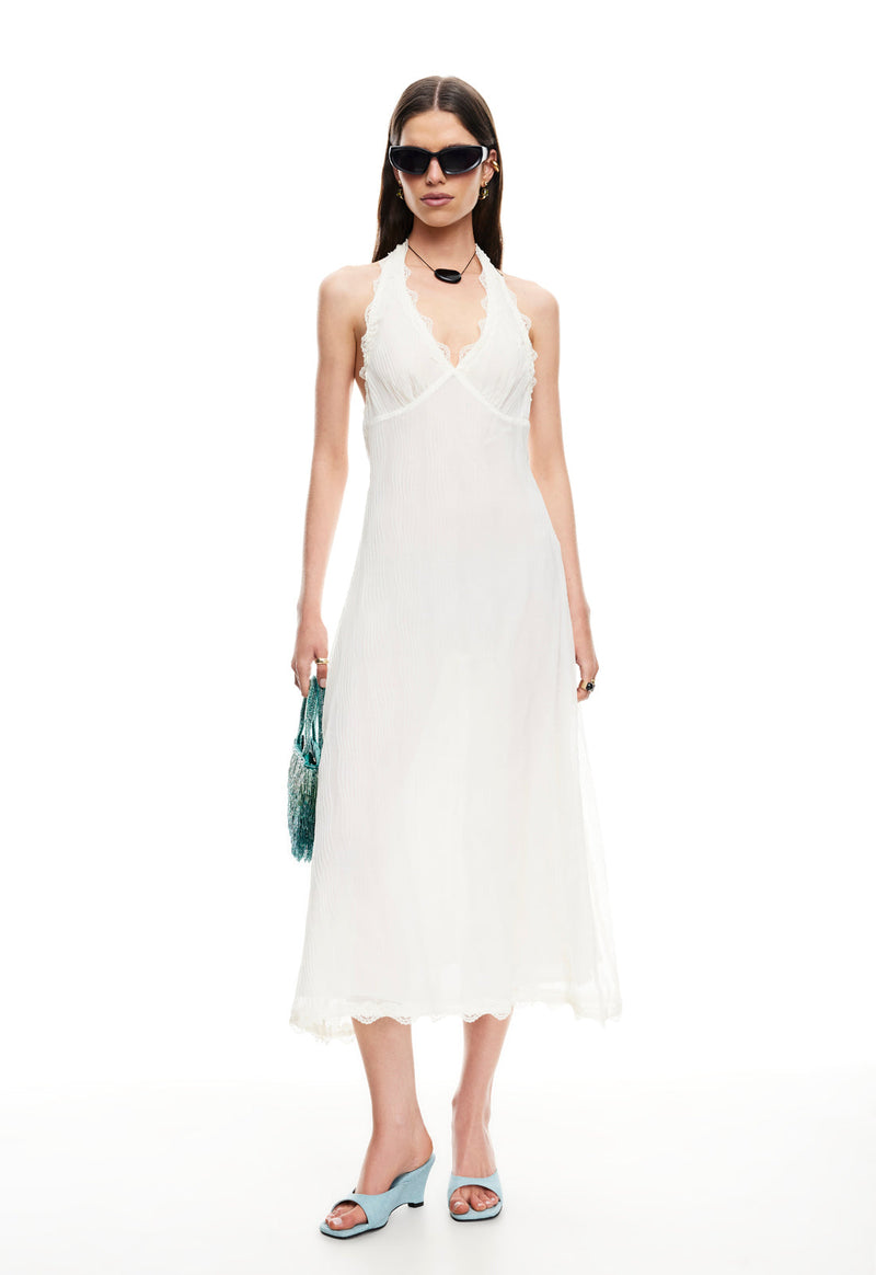 STARS ALIGN MIDI DRESS - CREAM