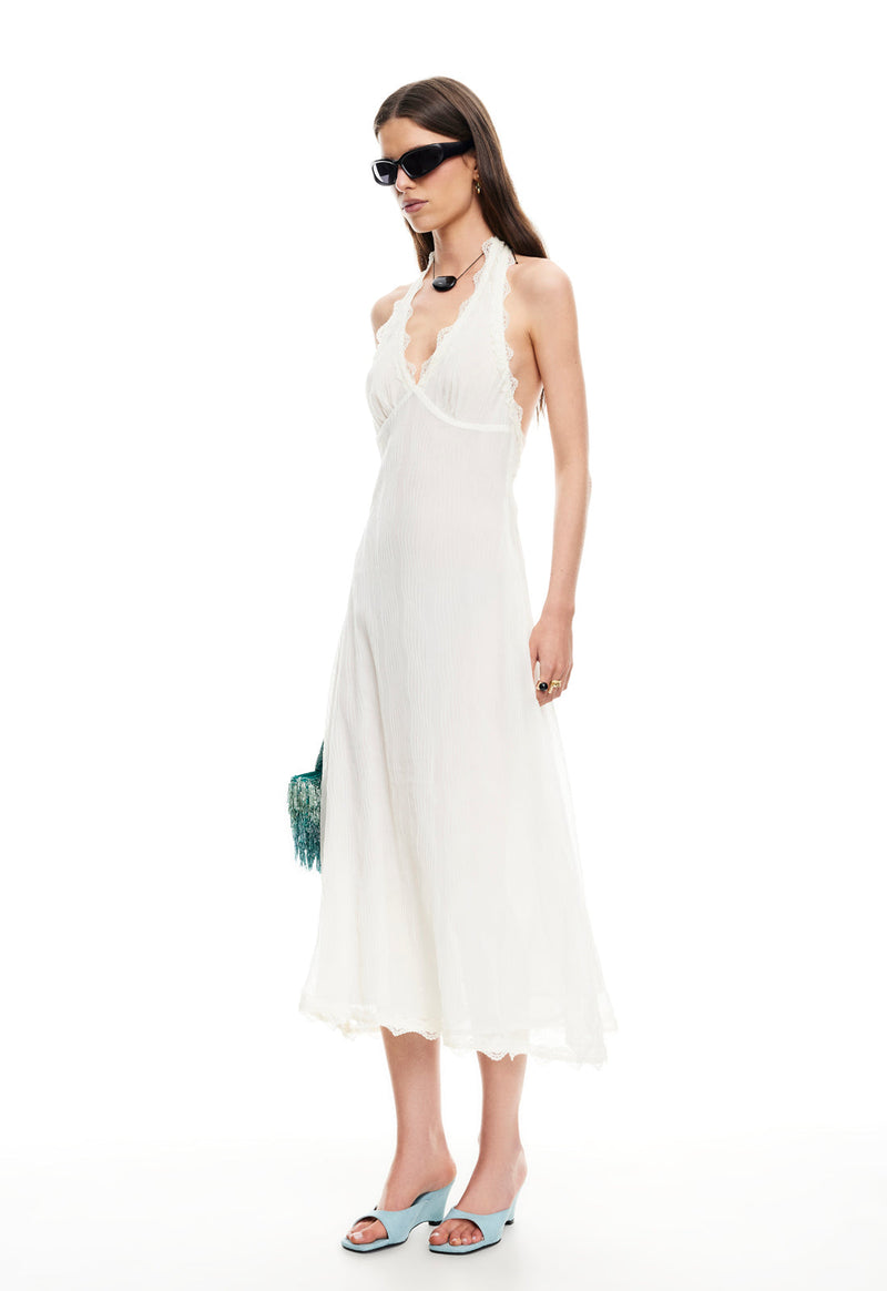 STARS ALIGN MIDI DRESS - CREAM