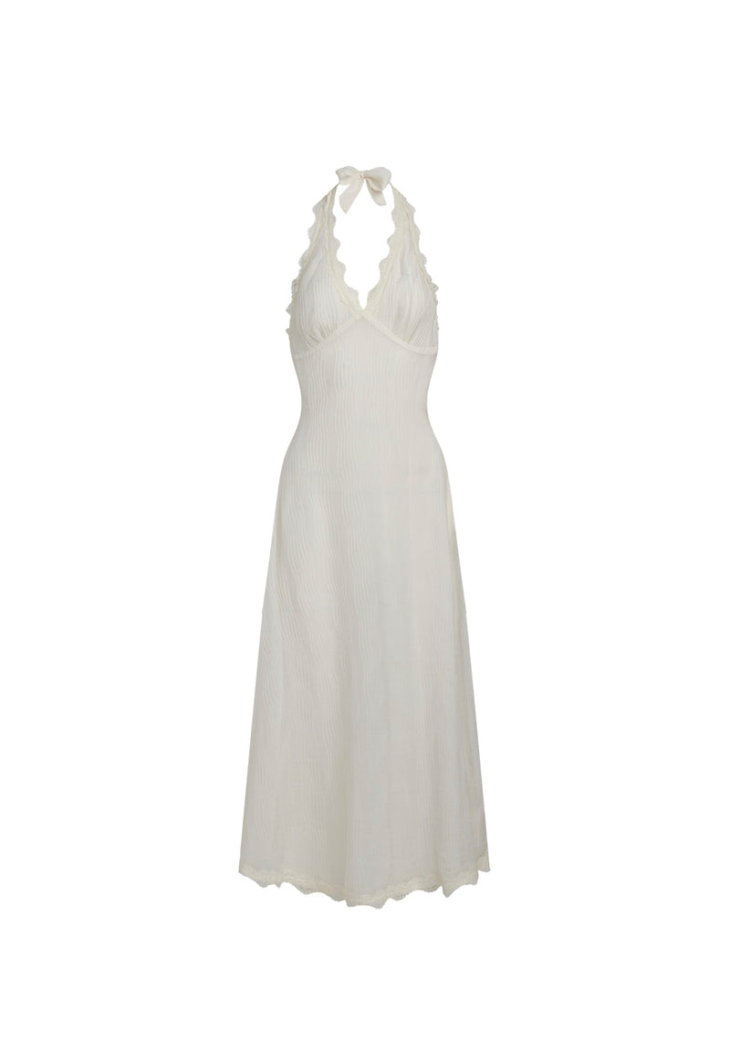 STARS ALIGN MIDI DRESS - CREAM
